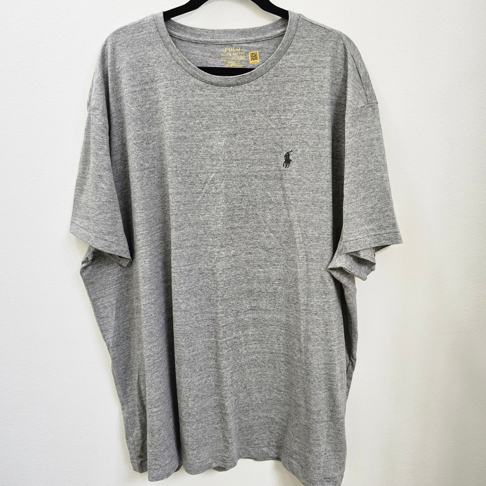 Polo Ralph Lauren Mens XXL Classic Fit Heather‎ Grey Short Sleeve Pony T-Shirt